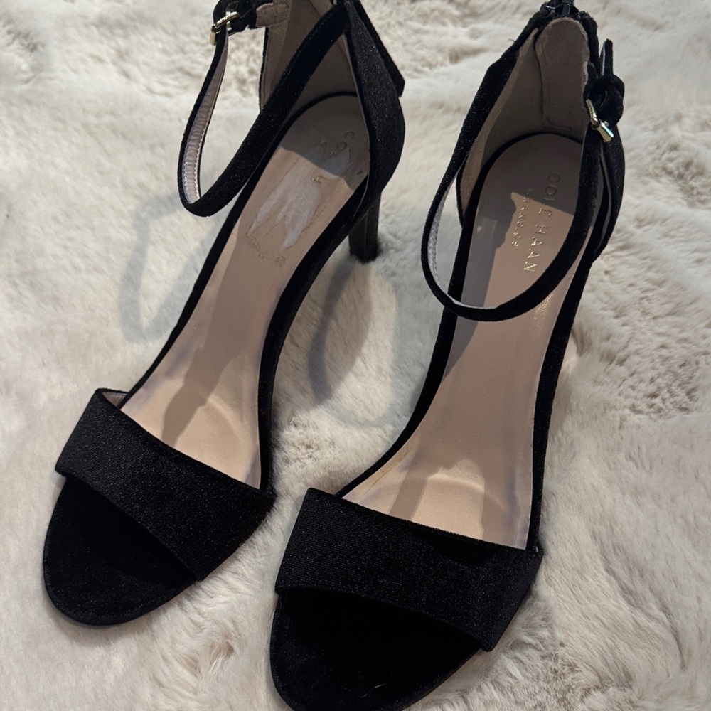 Cole Haan Black Strappy Heels